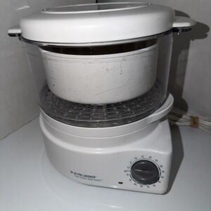 Black & Decker Flavor Scenter Handy Steamer White Vegetable Rice Cooker HS800